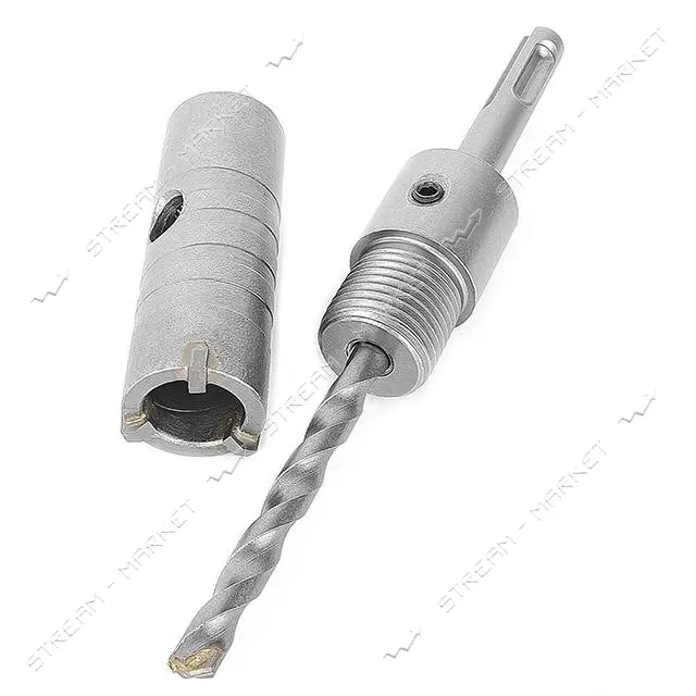 Комплект сверло корончатое по бетону Intertool SD-7026 26мм плюс переходник SDS Plus 100мм