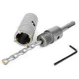 Комплект сверло корончатое по бетону Intertool SD-7032 32мм плюс переходник SDS Plus 100мм          