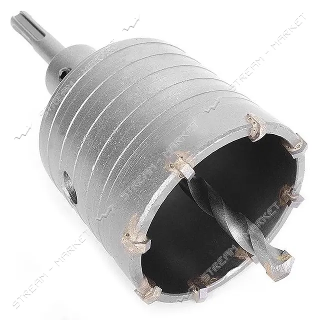 Комплект сверло корончатое по бетону Intertool SD-7065 65мм плюс переходник SDS Plus 100мм          