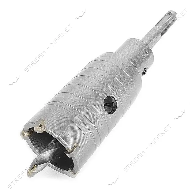 Комплект сверло корончатое по бетону Intertool SD-7040 40мм переходник SDS Plus 100мм               