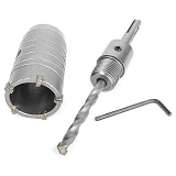 Комплект сверло корончатое по бетону Intertool SD-7040 40мм переходник SDS Plus 100мм               
