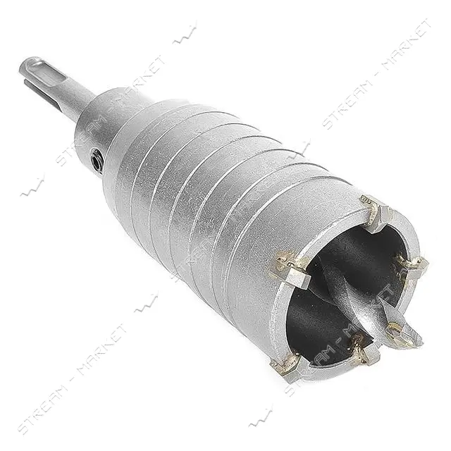 Комплект сверло корончатое по бетону Intertool SD-7040 40мм переходник SDS Plus 100мм               