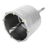Комплект сверло корончатое по бетону Intertool SD-7075 75мм плюс переходник SDS Plus 100мм