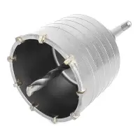 Комплект сверло корончатое по бетону Intertool SD-7075 75мм плюс переходник SDS Plus 100мм          