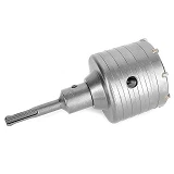 Комплект сверло корончатое по бетону Intertool SD-7075 75мм плюс переходник SDS Plus 100мм