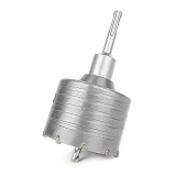 Комплект сверло корончатое по бетону Intertool SD-7080 80мм плюс переходник SDS Plus 100мм