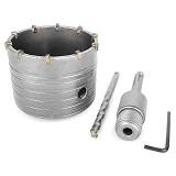 Комплект сверло корончатое по бетону Intertool SD-7080 80мм плюс переходник SDS Plus 100мм