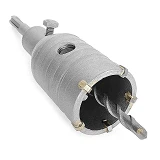 Комплект сверло корончатое по бетону Intertool SD-7046 46мм плюс переходник SDS Plus 100мм