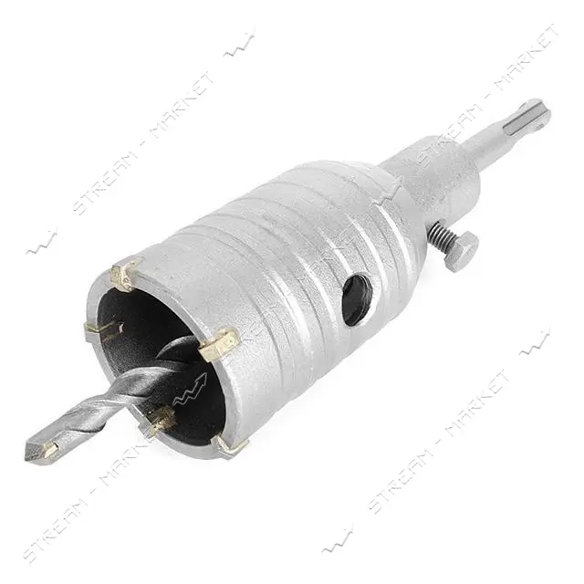 Комплект сверло корончатое по бетону Intertool SD-7046 46мм плюс переходник SDS Plus 100мм
