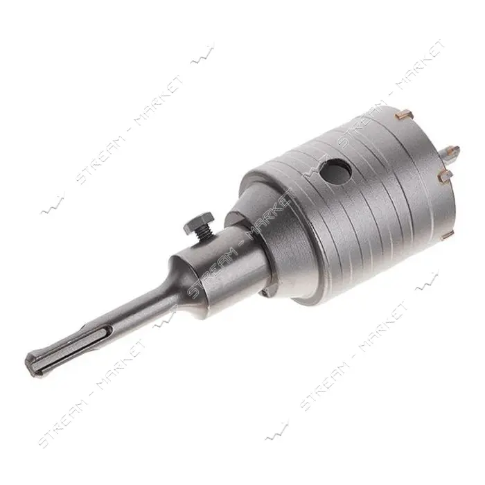 Комплект сверло корончатое по бетону Intertool SD-7055 55мм плюс переходник SDS Plus 100мм