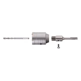 Комплект сверло корончатое по бетону Intertool SD-7055 55мм плюс переходник SDS Plus 100мм