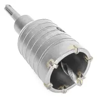 Комплект свердло корончате по бетону Intertool SD-7050 50мм плюс перехідник SDS Plus 100мм          