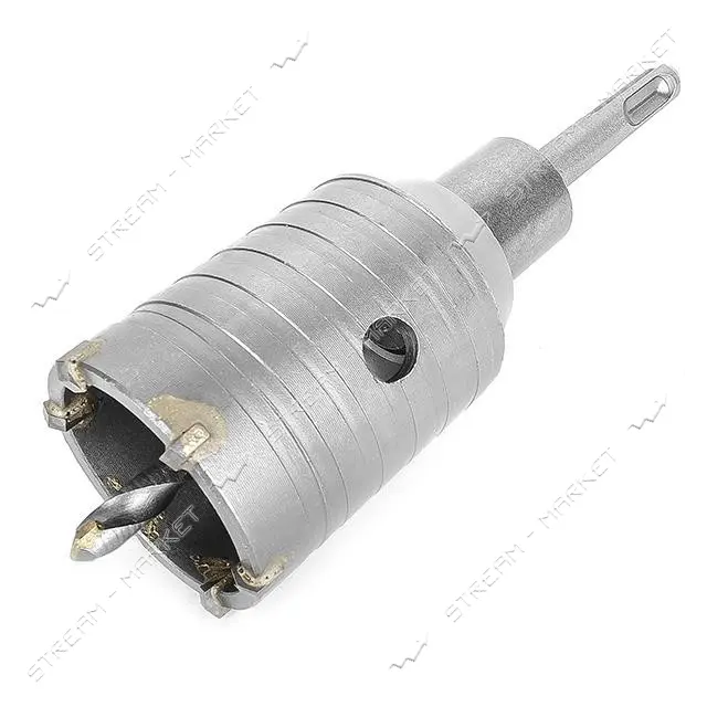 Комплект сверло корончатое по бетону Intertool SD-7050 50мм плюс переходник SDS Plus 100мм          