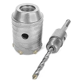 Комплект сверло корончатое по бетону Intertool SD-7050 50мм плюс переходник SDS Plus 100мм          