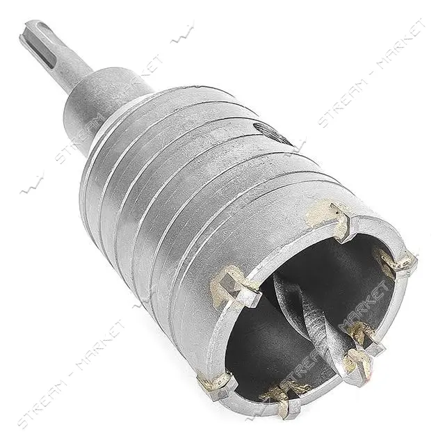 Комплект сверло корончатое по бетону Intertool SD-7050 50мм плюс переходник SDS Plus 100мм          