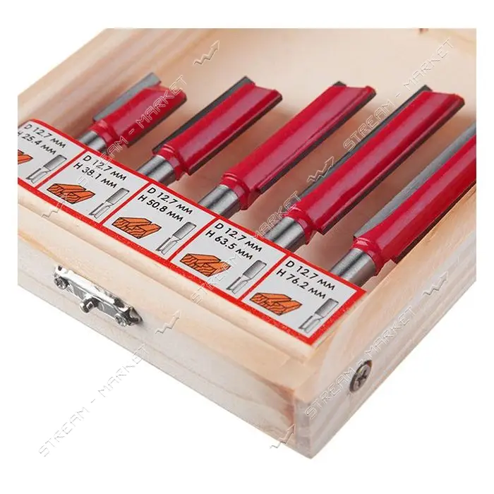 Набор фрез пазовых прямых Intertool HT-0075  5шт                                                    