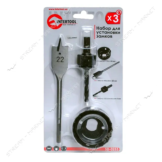 Набор для установки замков Intertool SD-0253 3шт                                                    