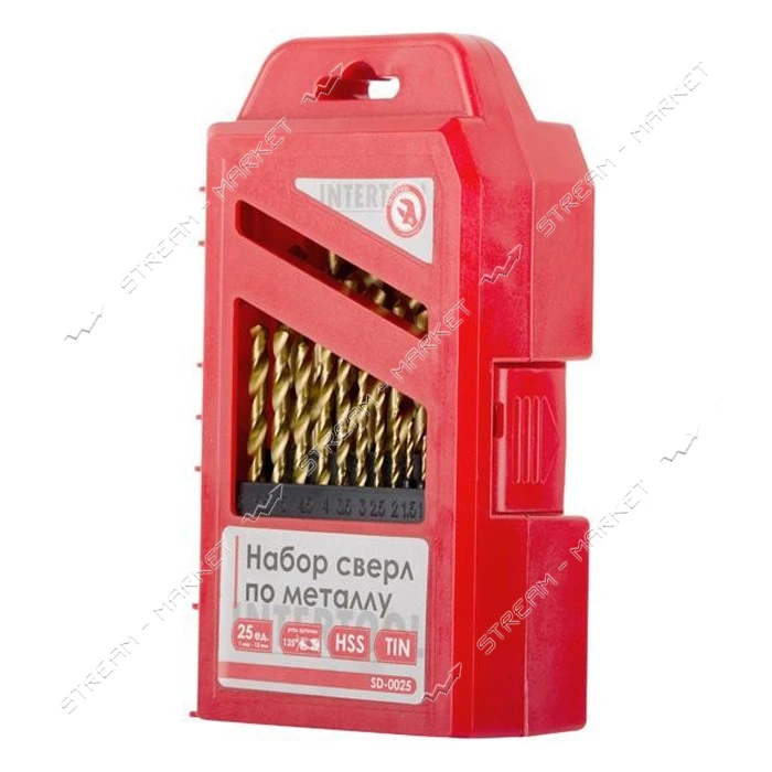 Набор сверл по металлу Intertool SD-0025 DIN HSS 1.0-13.0мм 25шт                                    