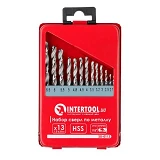 Набор сверл по металлу Intertool SD-0113 HSS 1.5-6.5мм 13шт полированная сталь