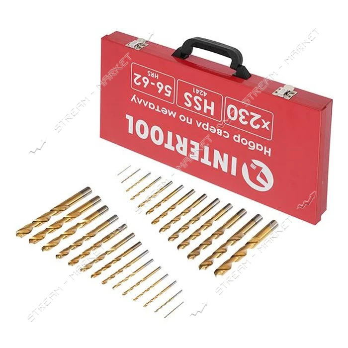 Набор сверл Intertool SD-0309 HSS 230шт в металлическом кейсе                                       