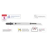 Полотно пильное для лобзика Intertool SD-5995 рабочая длина 90мм по дер.и лам. 5шт                  