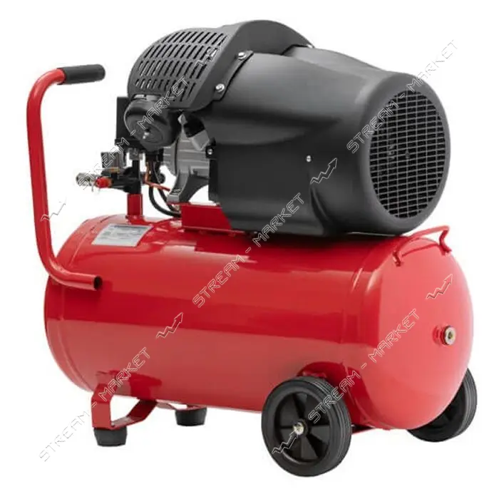 Компрессор Intertool PT-0004 50л 2.23кВт 220В 8 атм 354л/мин 2 цилиндра                             