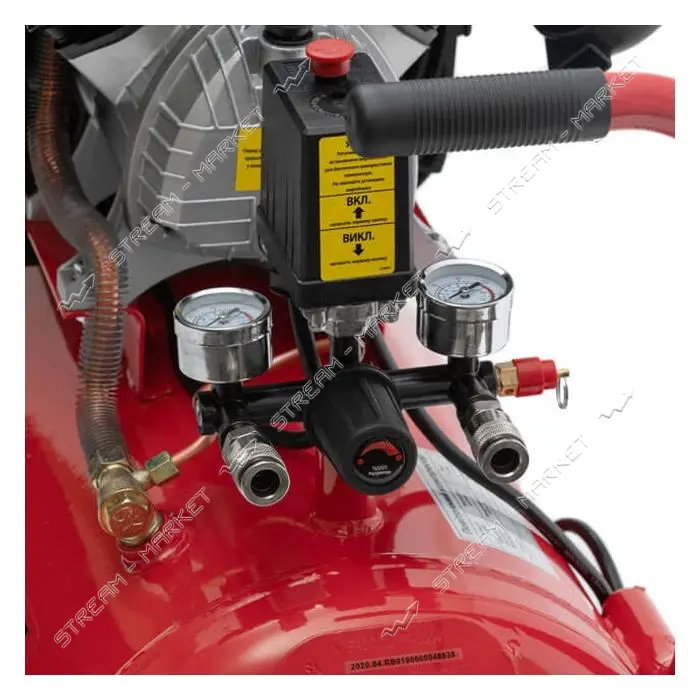 Компрессор Intertool PT-0004 50л 2.23кВт 220В 8 атм 354л/мин 2 цилиндра                             