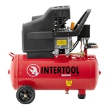 Компрессор поршневой Intertool PT-0009 24л 1.5кВт 220В 8 атм 206л/мин                               