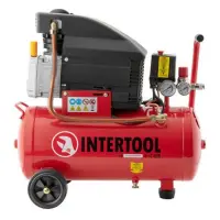 Компрессор поршневой Intertool PT-0010 24л 1.5кВт 8 атмосфер 206л/мин                               