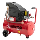 Компрессор поршневой Intertool PT-0010 24л 1.5кВт 8 атмосфер 206л/мин                               