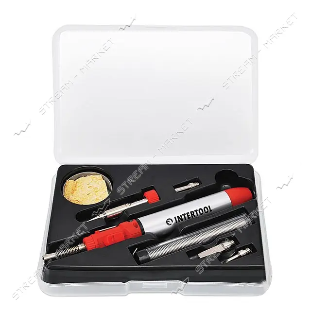 Микрогорелка Intertool GB-0005 12мл с комплектом аксессуаров 7шт