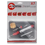 Микрогорелка Intertool GB-0005 12мл с комплектом аксессуаров 7шт