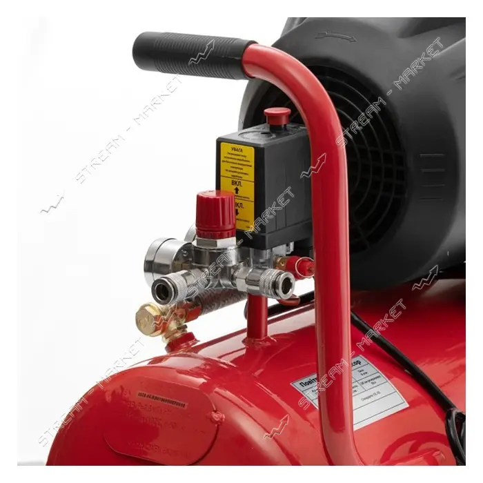 Компрессор Intertool PT-0007 50л 3кВт 220В 8атм 420л/мин 2 цилиндра                                 