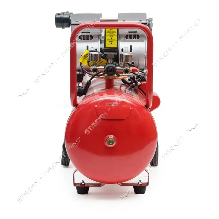 Компрессор Intertool PT-0023 50л 2х0.75кВт 220В 8атм 270л/мин малошумный безмасляный 4 цил.