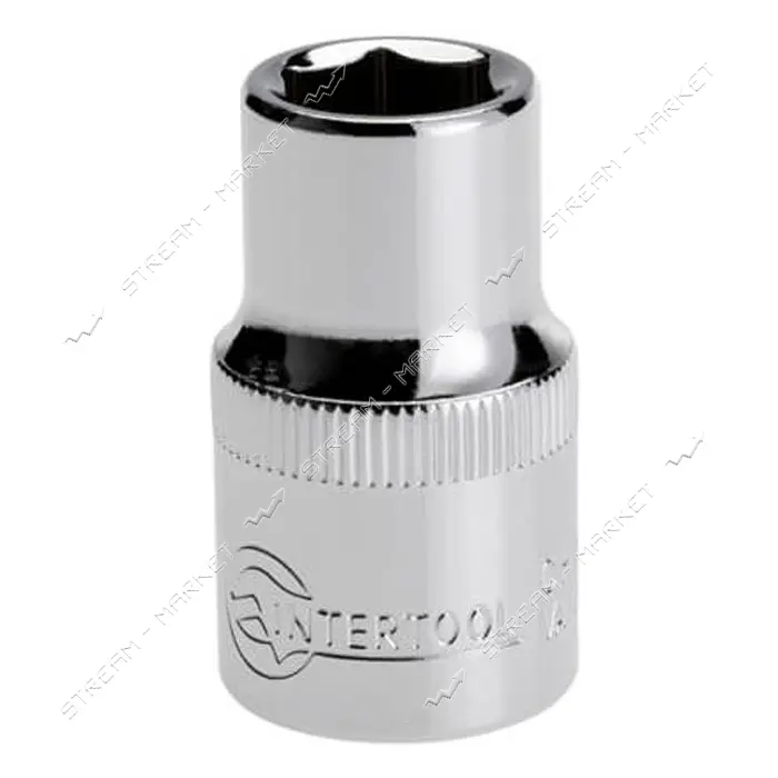 Головка шестигранная Intertool ET-0012 1/2" 12x38мм хром-ванадиум                                   