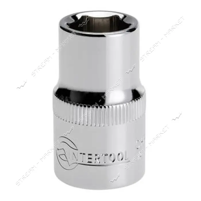 Головка шестигранная Intertool ET-0013 1/2" 13x38мм хром-ванадиум