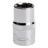 Головка шестигранная Intertool ET-0015 1/2" 15x38мм хром-ванадиум                                   