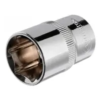 Головка шестигранная Intertool ET-0019 1/2" 19x38мм хром-ванадиум                                   