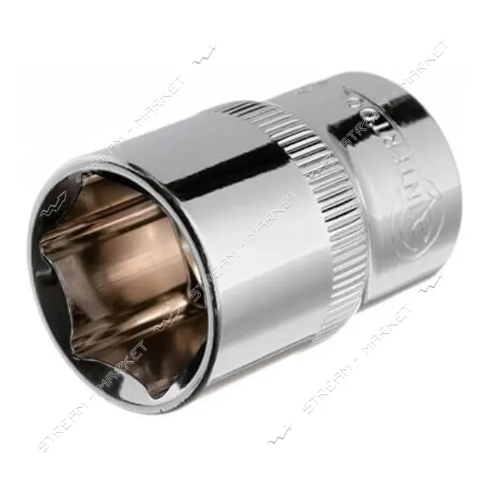 Головка шестигранная Intertool ET-0019 1/2" 19x38мм хром-ванадиум                                   