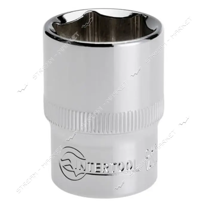 Головка шестигранная Intertool ET-00121 1/2" 21x38мм хром-ванадиум                                  