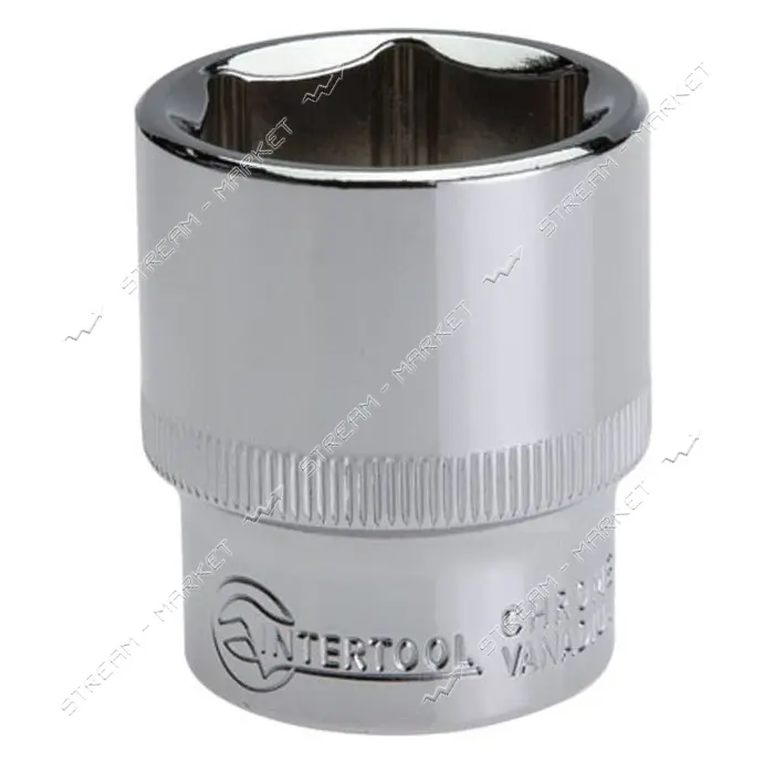 Головка шестигранная Intertool ET-0027 1/2" 27x42мм хром-ванадиум