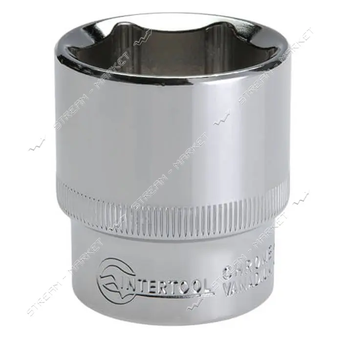 Головка шестигранная Intertool ET-0030 1/2" 30x44мм хром-ванадиум                                   