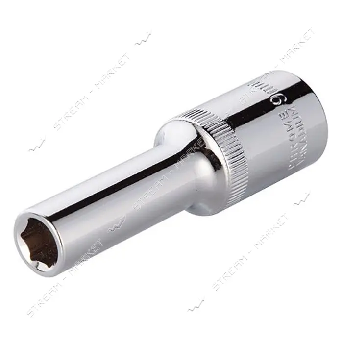 Головка шестигранная Intertool ET-0109 удлиненная 1/2" 9x78мм хром-ванадиум