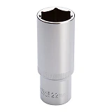 Головка шестигранная Intertool ET-0122 удлиненная 1/2" 22x78мм хром-ванадиум                        