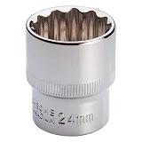 Головка Intertool ET-0224 12гр 1/2" 24мм                                                            