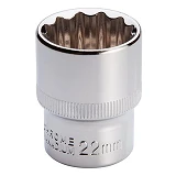 Головка Intertool ET-0222 12гр 1/2" 22мм                                                            