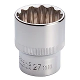 Головка Intertool ET-0227 12гр 1/2" 27мм                                                            