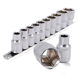 Набор головок Intertool ET-6011 на планке 10 11 12 13 14 15 17 19 22 24 1/2" 10шт