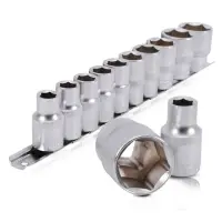 Набор головок Intertool ET-6011 на планке 10 11 12 13 14 15 17 19 22 24 1/2" 10шт                   