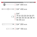 Набор инструментов Intertool ET-6024 3/4" 20шт 19-50мм металлический кейс                           